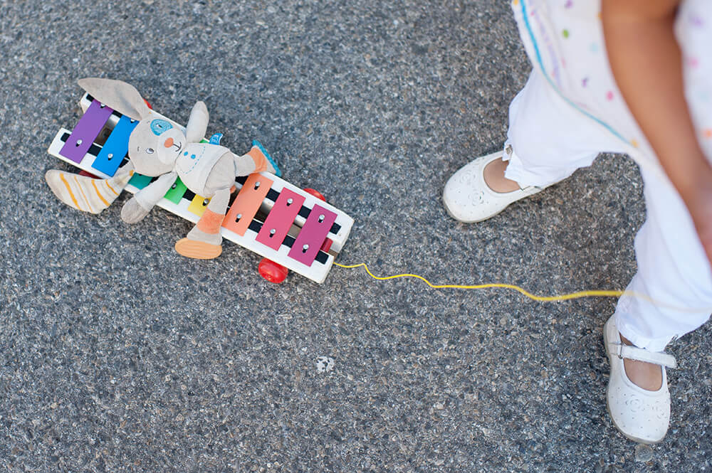 Doudou en promenade sur le xylophone