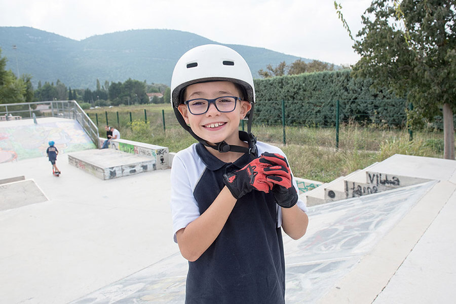 Portrait d'un skateur.