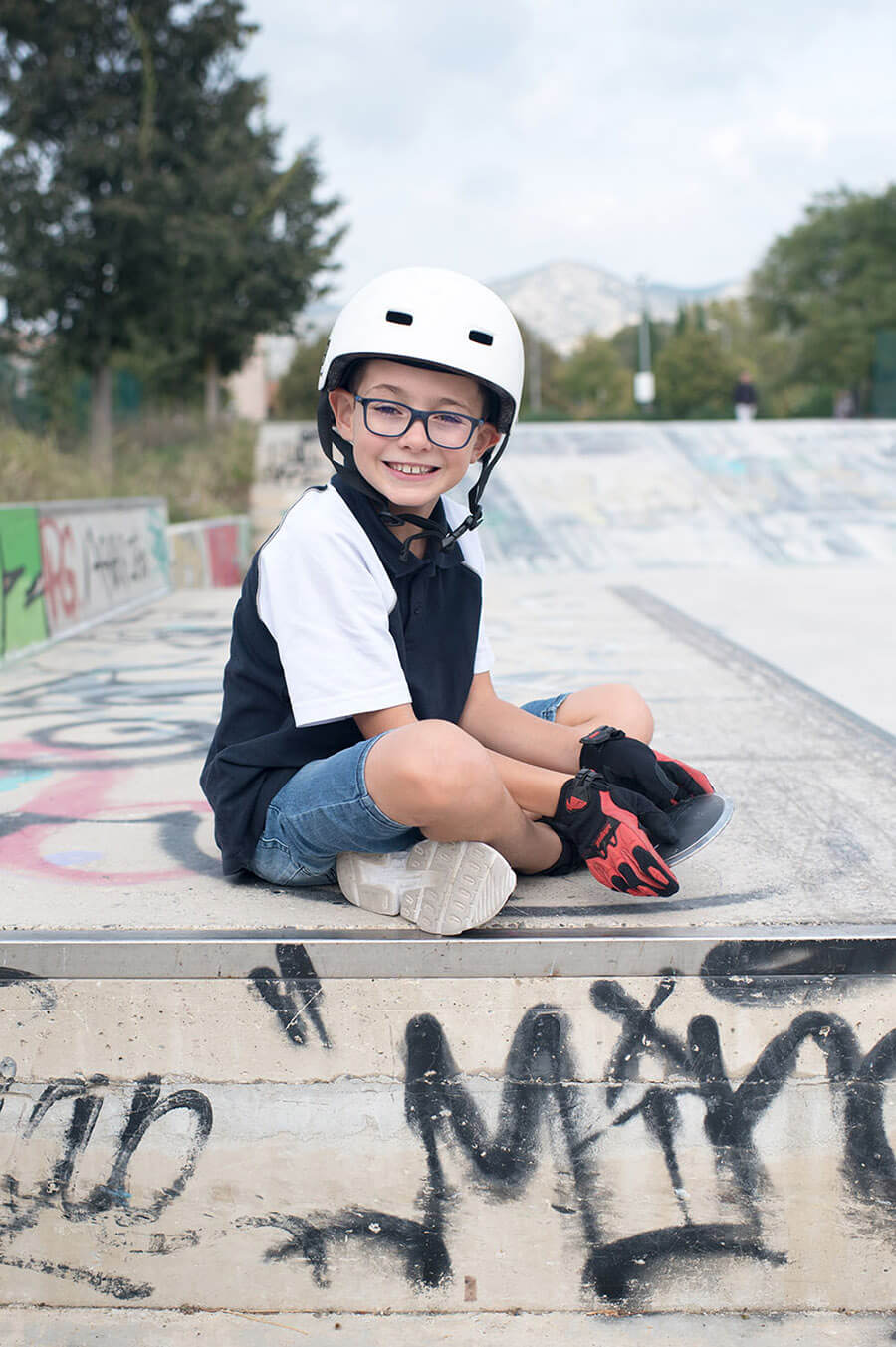 Portrait d'un skateur.