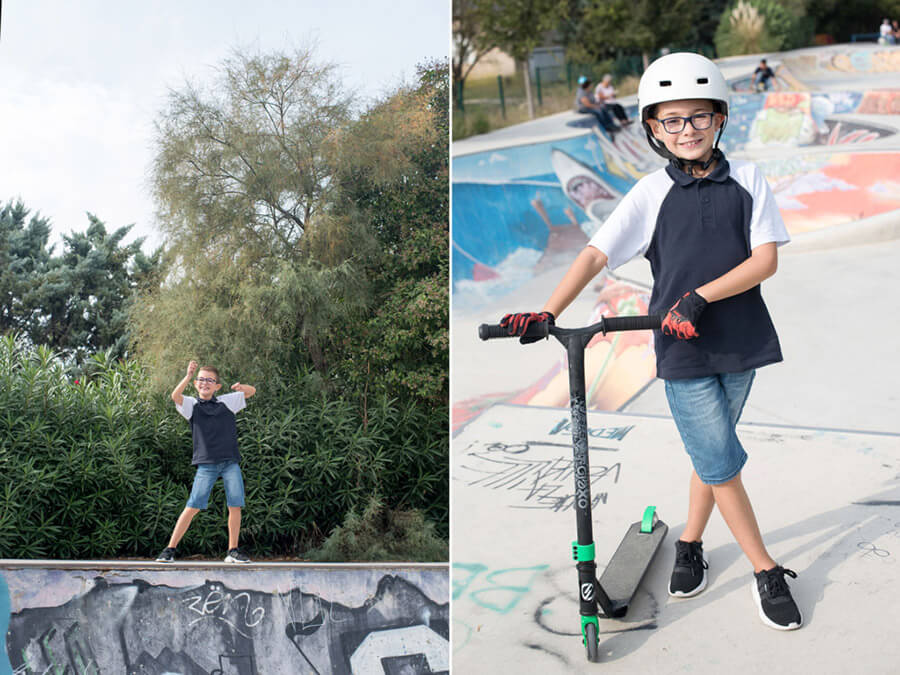 Portrait d'un skateur.