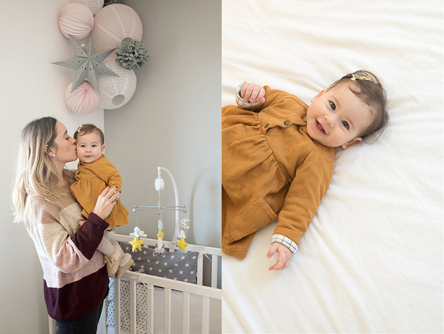Série de photo dans la chambre du bébé.