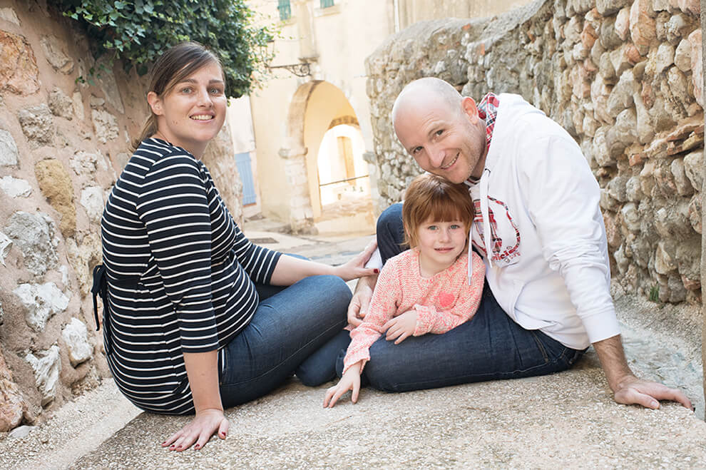 Portrait famille décalé.