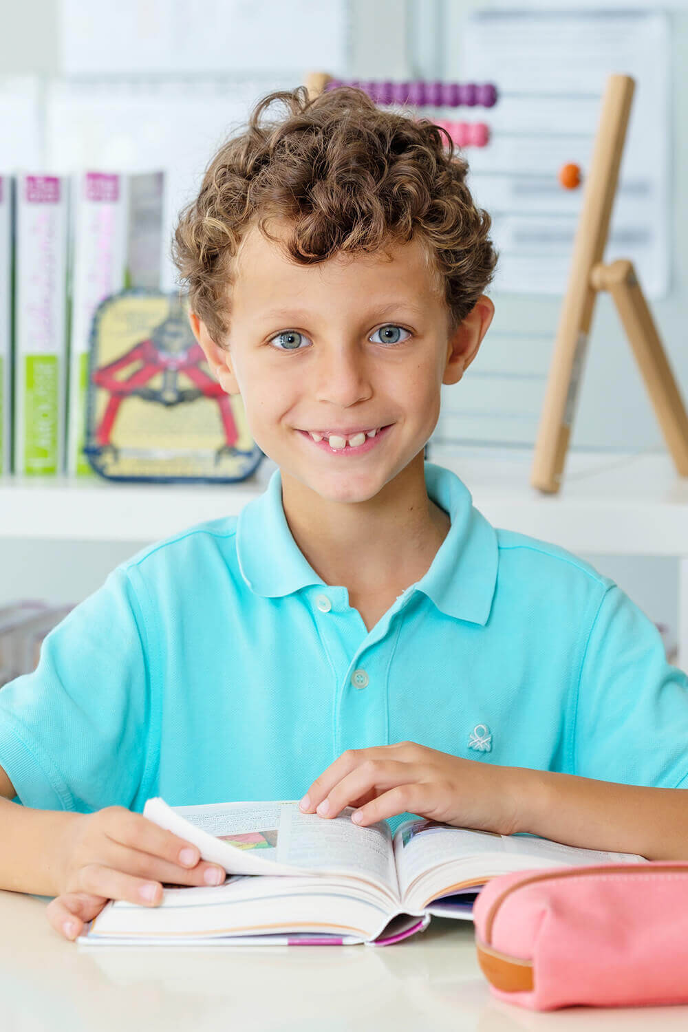 Portrait au bureau de l'élève.